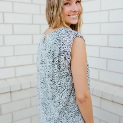 Entro James Sleeveless Leopard Top Tops