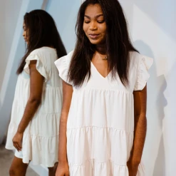 Entro Dresses Mae Flutter Sleeve Dress