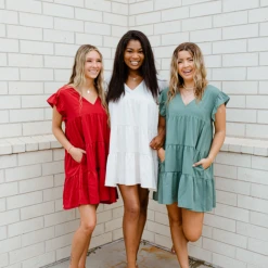 Entro Dresses Mae Flutter Sleeve Dress