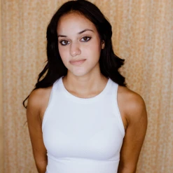 NikiBiki Tops Claire Ribbed High Neck Crop