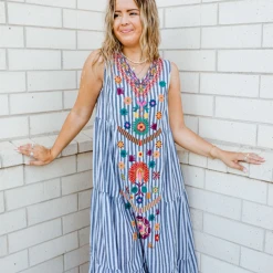 See And Be Seen Dawson Embroidered Maxi Dress