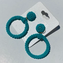 TRENDY Wholesale Beaded Round Statement Earrings Jewelry