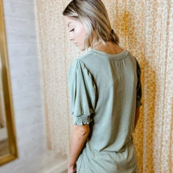 Hayden Lillian Puff Sleeve Top Tops