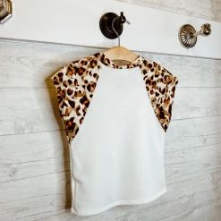 Mon Ami Clover Animal Print Top Swank Tween