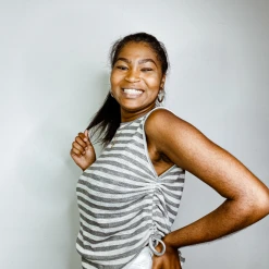 Cherish Jo Sleeveless Ruched Top Tops