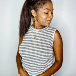 Cherish Jo Sleeveless Ruched Top Tops