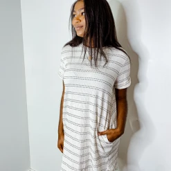 Cherish Christian Striped Tee Shirt Dress