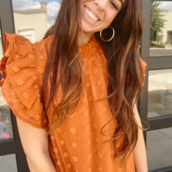 Entro Ariana Swiss Dot Top - Stylish Women's Blouse for Casual & Formal Wear 10 Entro Ariana Swiss Dot Top Tops