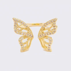 TRENDY Wholesale Butterfly Adjustable Ring