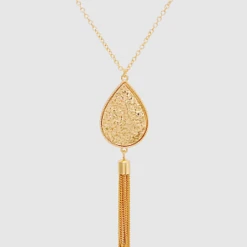 TRENDY Wholesale Long Pendant Tassel Necklace