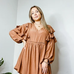 Entro Ashlynn Ruffle Sleeve Dress Dresses