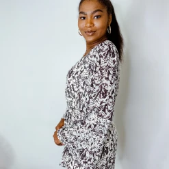 Entro Bridgette Printed Romper Rompers