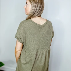 Entro Chase Knit Babydoll Top Tops