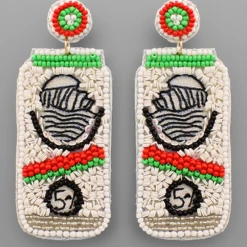 Golden Stella Jewelry Beaded Seltzer Earrings