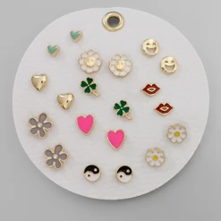 Golden Stella Multi Stud Earring Set