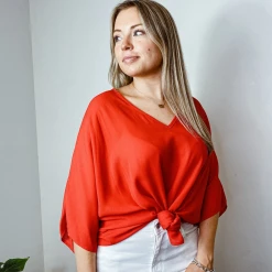 Adrienne Solid Cocoon Blouse
