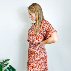 Entro Dresses Margaret Puff Sleeve Smocked Dress