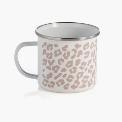 Shiraleah Leopard Print Enamel Mug Lifestyle
