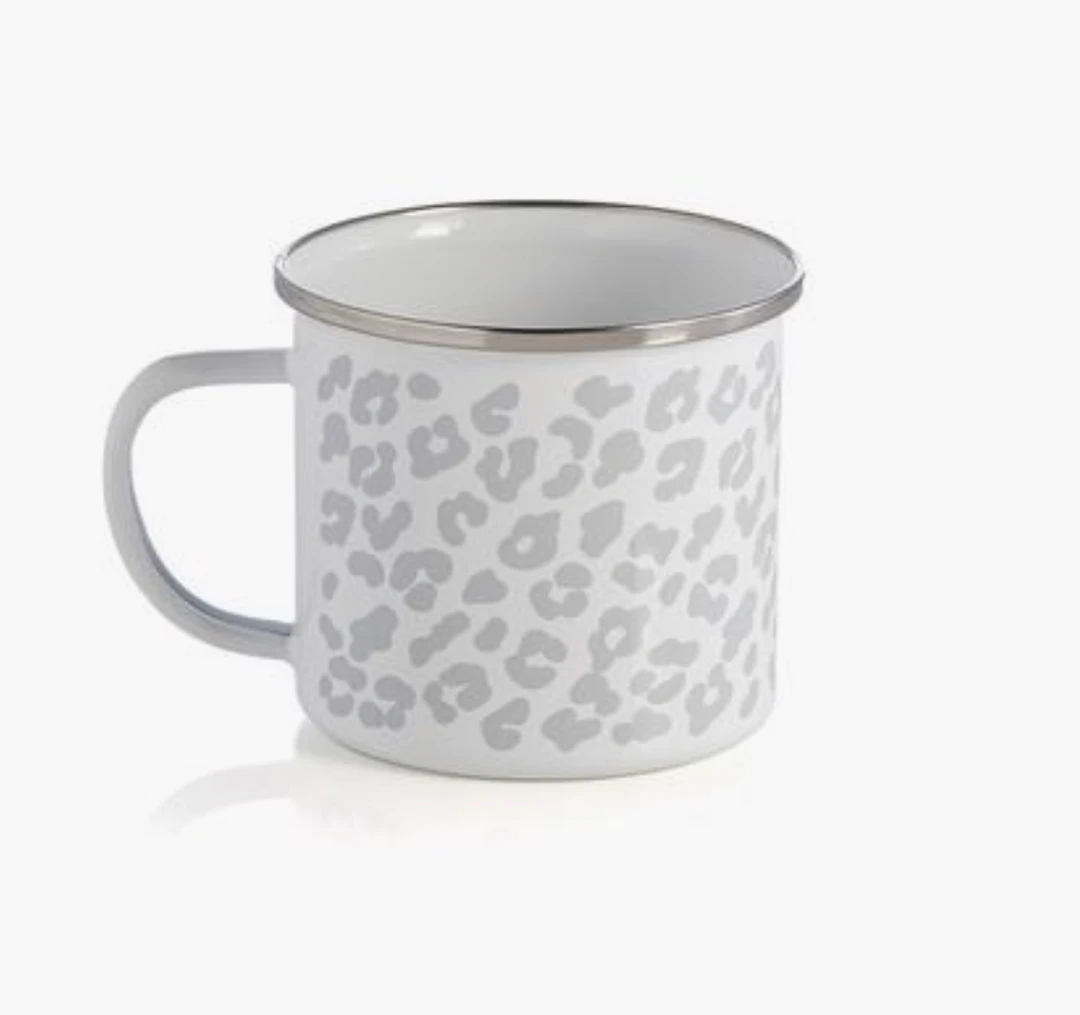 Shiraleah Leopard Print Enamel Mug - Stylish & Durable Lifestyle Gift 4 Shiraleah Leopard Print Enamel Mug Lifestyle