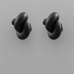 Golden Stella Clay Knot Earrings