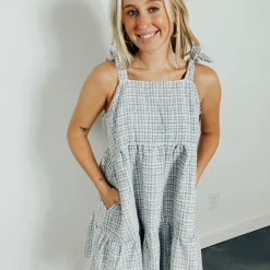 &Merci Nantucket Gingham Babydoll Dress