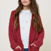 Hayden Tween Popcorn Knit Cardigan