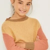 Hayden Swank Tween Tween Colorblock Sweater