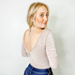 Peach Love Cara Long Sleeve Bodysuit