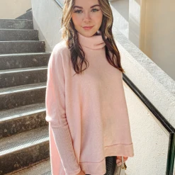 Cherish Soft Cowl Neck Poncho Tops