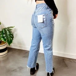 Flying Monkey Bottoms Evan Distressed Straight Leg Jeans