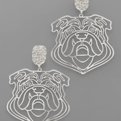 Golden Stella Bulldog Cutout Earrings - Game Day Collection | Swank Signature Jewelry 14 Golden Stella Bulldog Cutout Earrings Game Day Collection