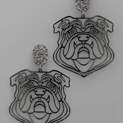 Golden Stella Bulldog Cutout Earrings - Game Day Collection | Swank Signature Jewelry 15 Golden Stella Bulldog Cutout Earrings Game Day Collection