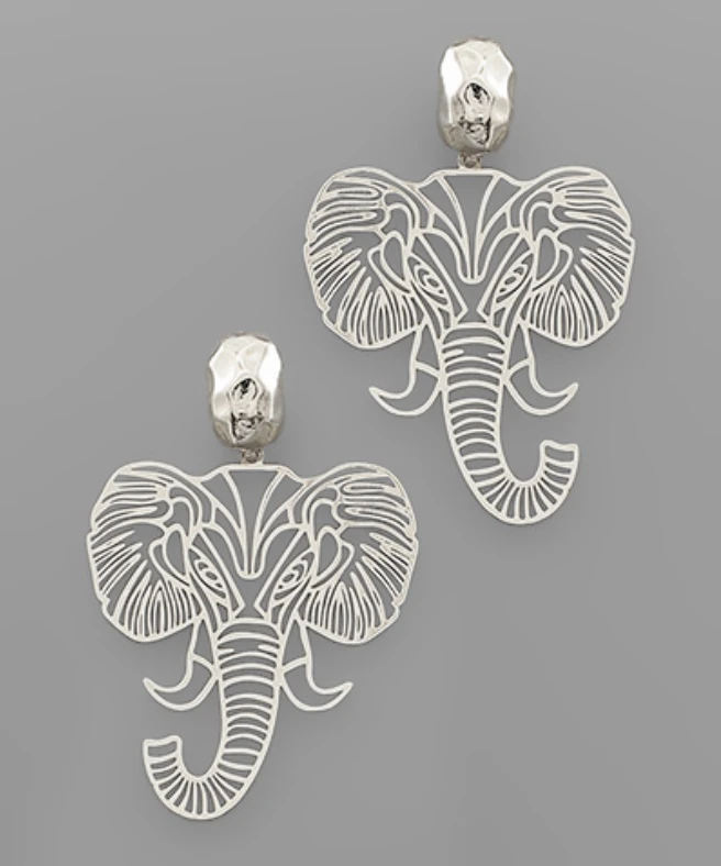 Golden Stella Elephant Cutout Earrings - Game Day Collection | Stylish Jewelry Accessories 6 Golden Stella Elephant Cutout Earrings Game Day Collection