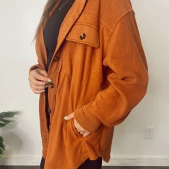 La Miel Sawyer Soft Fleece Button Up Jacket Tops