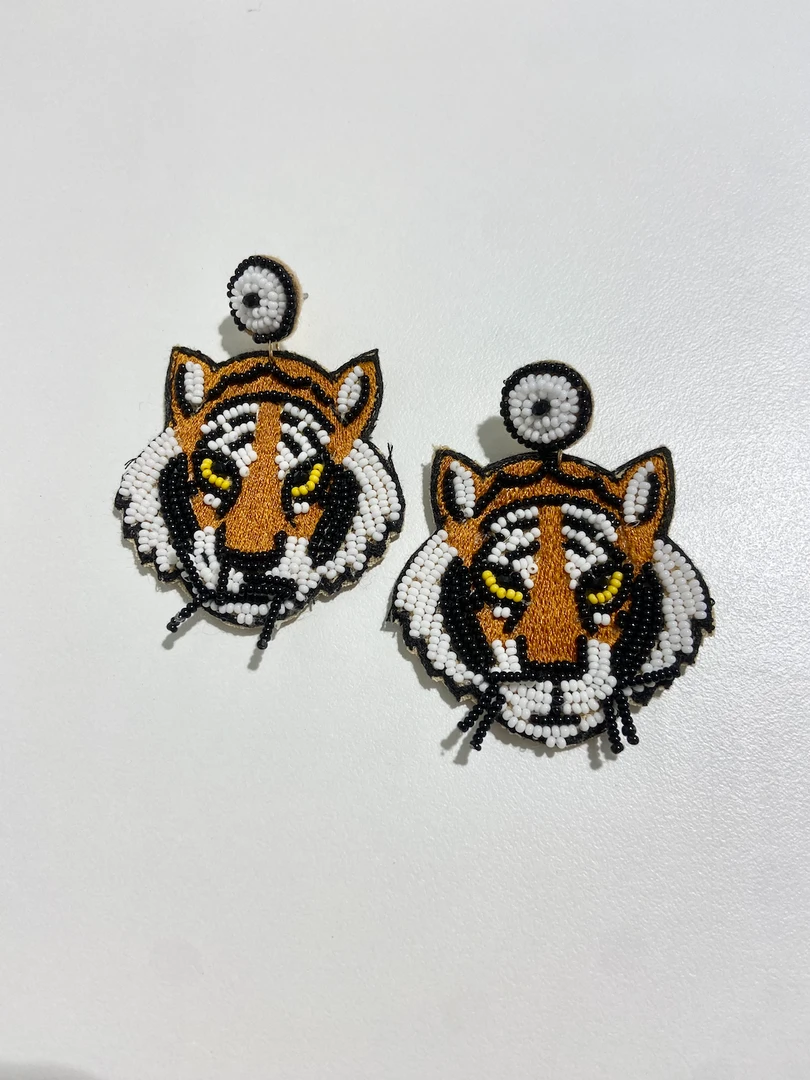 Golden Stella Game Day Collection Beaded Tiger Earrings - Stylish Jewelry for Sports Fans 4 Golden Stella Game Day Collection Beaded Tiger Earrings