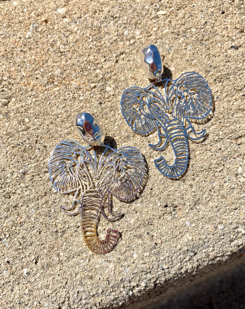 Golden Stella Elephant Cutout Earrings - Game Day Collection | Stylish Jewelry Accessories 4 Golden Stella Elephant Cutout Earrings Game Day Collection