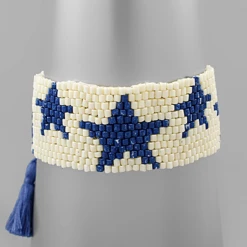 Golden Stella Jewelry Star Beaded Bracelet