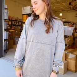 Fantastic Fawn Tops Stormi Mineral Wash Sweatshirt