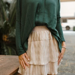 Entro Bottoms Luna Layered Satin Skirt