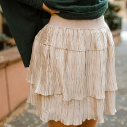 Entro Bottoms Luna Layered Satin Skirt