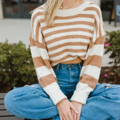 Entro Tops Ginger Soft Striped Sweater