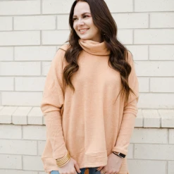 Cherish Soft Cowl Neck Poncho Tops