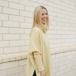 Cherish Soft Cowl Neck Poncho Tops