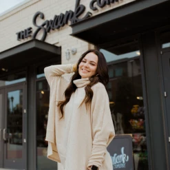 Cherish Soft Cowl Neck Poncho Tops