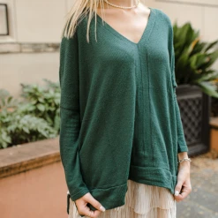 Cherish Jess Knit V Neck Top