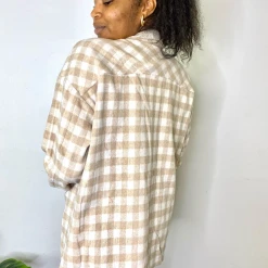 Entro Chase Gingham Jacket Tops