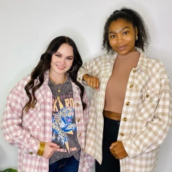 Entro Chase Gingham Jacket Tops