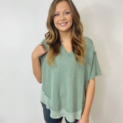 Entro Ashley Waffle Knit Top Tops