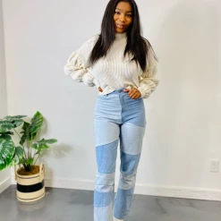 Le Lis Bottoms Chelsea Two Tone Jeans