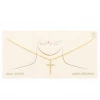 Golden Stella Classic CZ Cross Necklace
